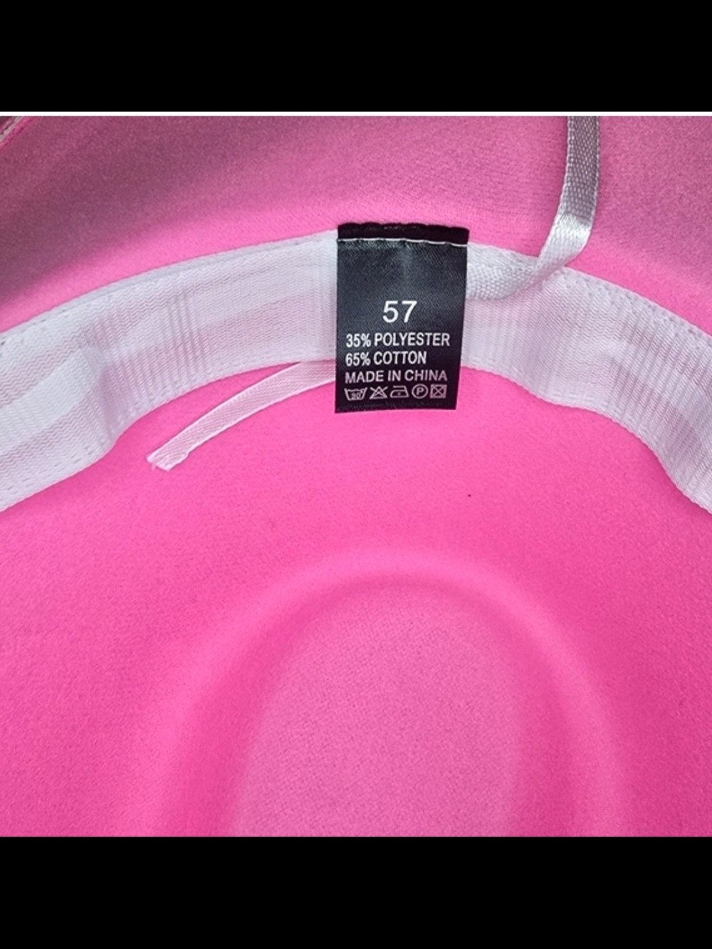Hot Pink Western Cowboy Hat | Size 57 | Adjustable Chin Strap - Picture 7 of 7